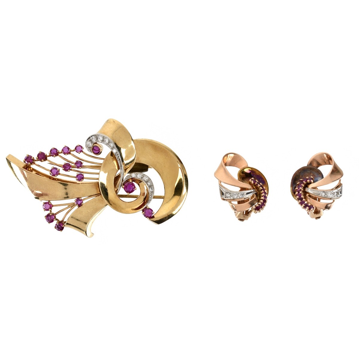 Ruby, Diamond and 14K Jewelry