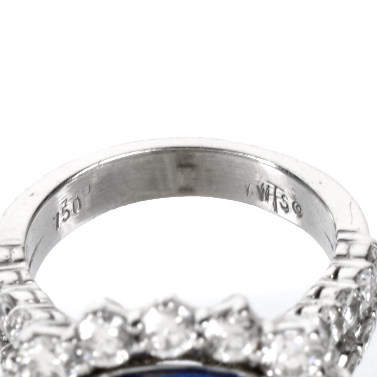 GIA Sapphire, Diamond and 18K Ring