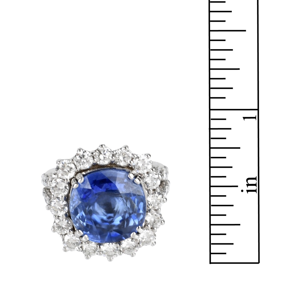 GIA Sapphire, Diamond and 18K Ring