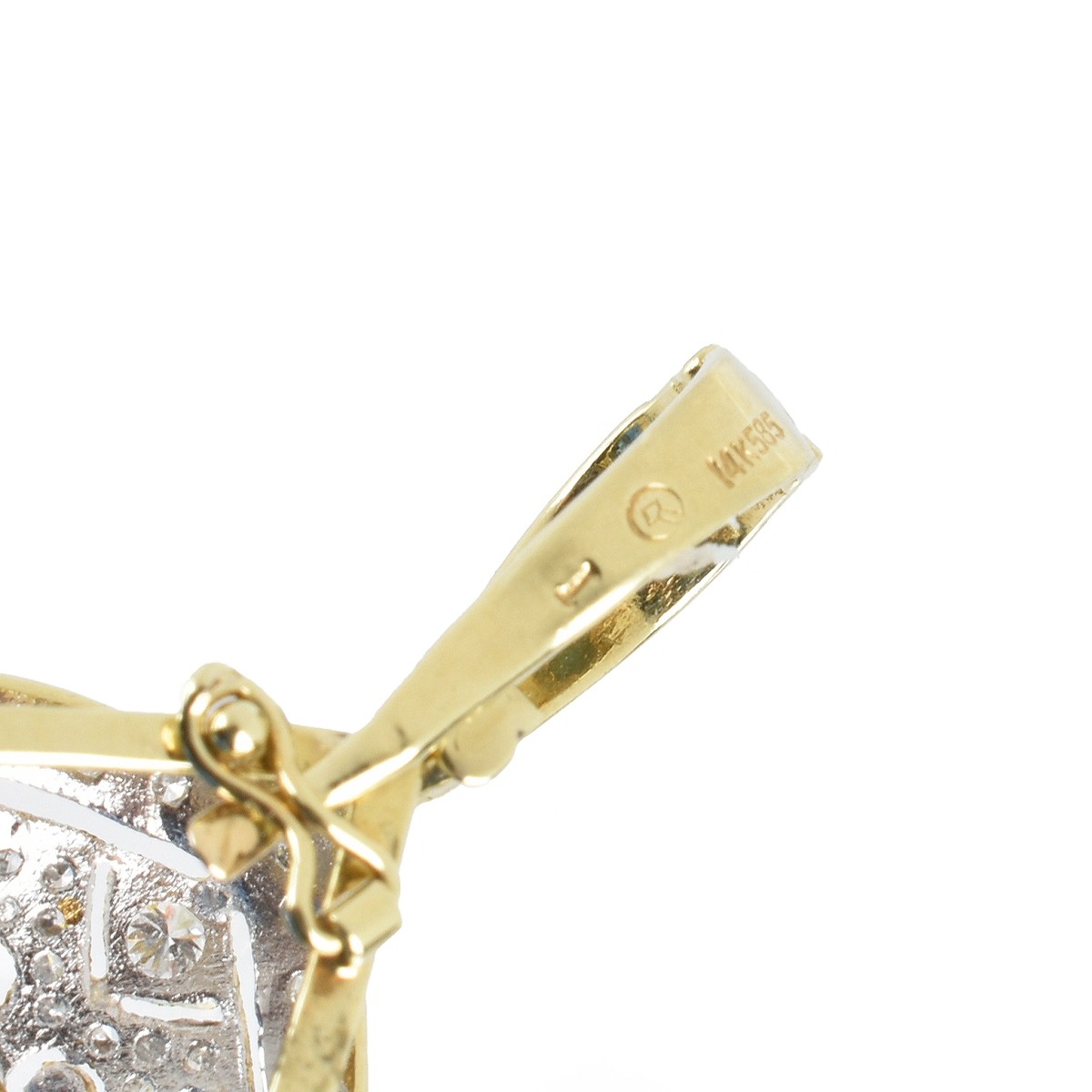 Topaz, Diamond and 14K Pendant