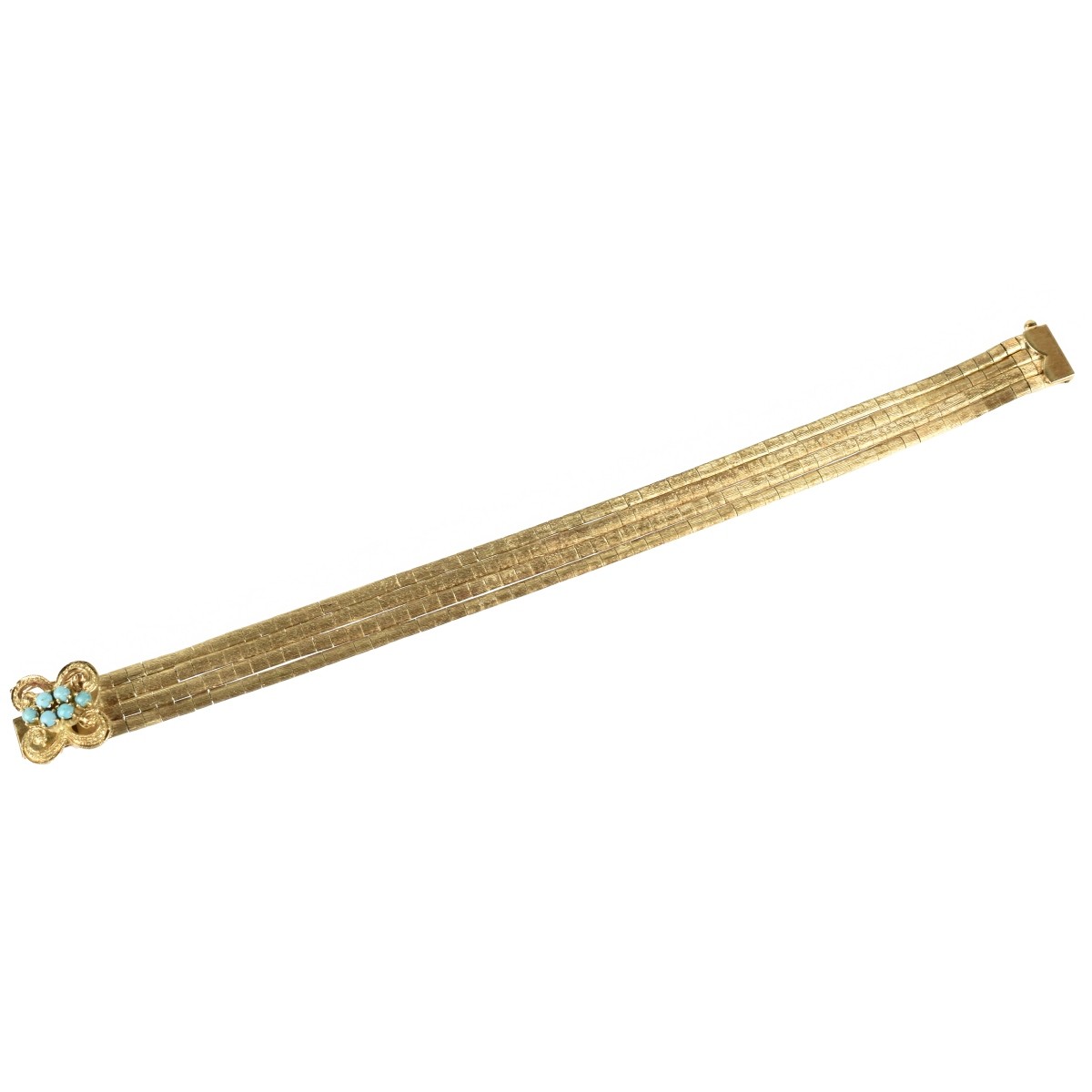 18K and Turquoise Bracelet