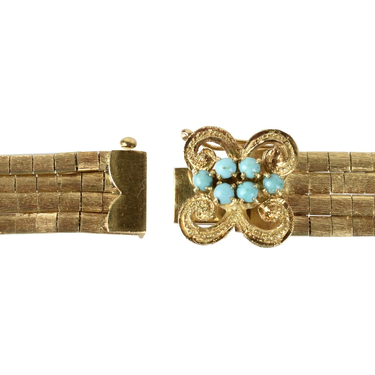 18K and Turquoise Bracelet