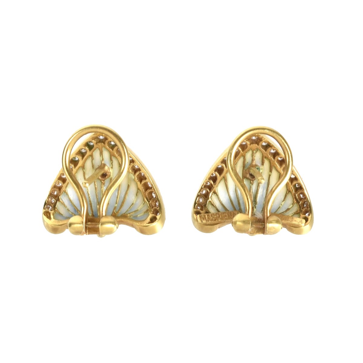 Masriera Diamond and 18K Earrings
