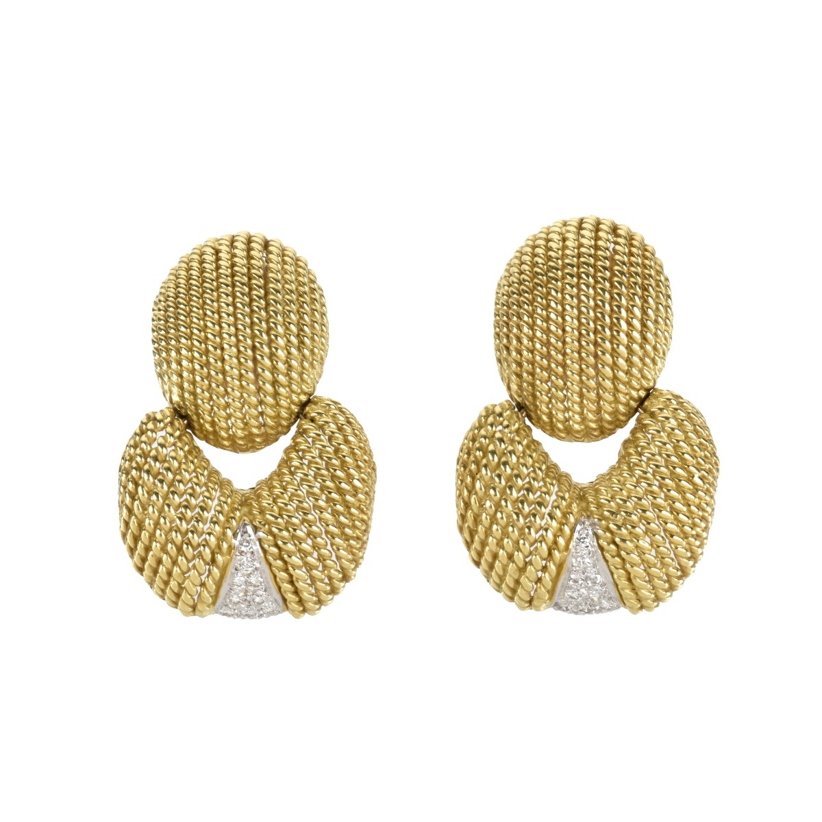 Diamond and 18K Earrings