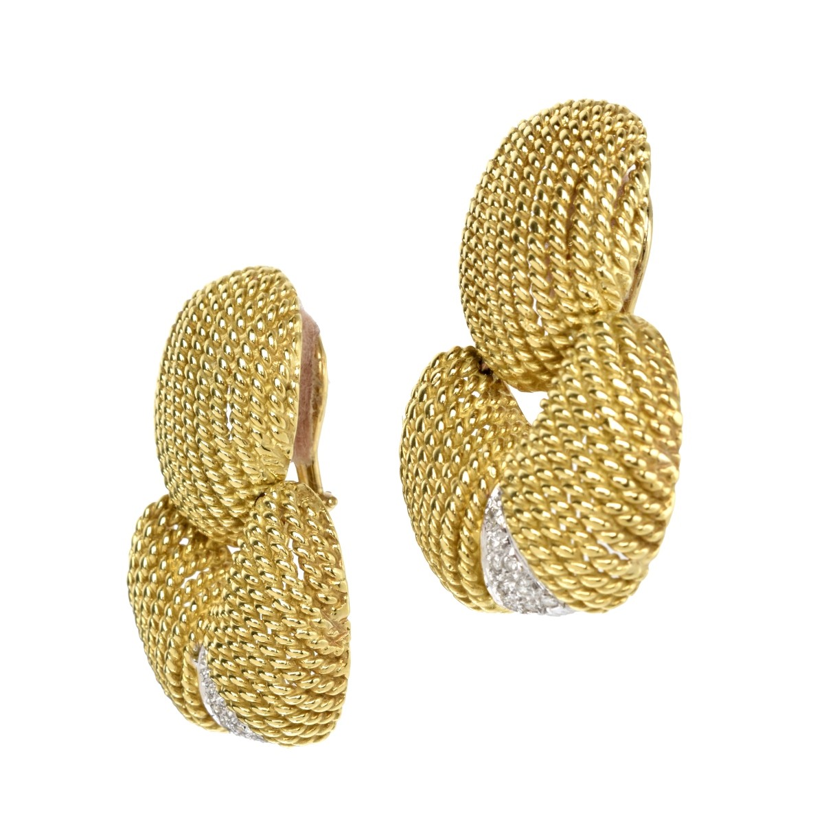 Diamond and 18K Earrings