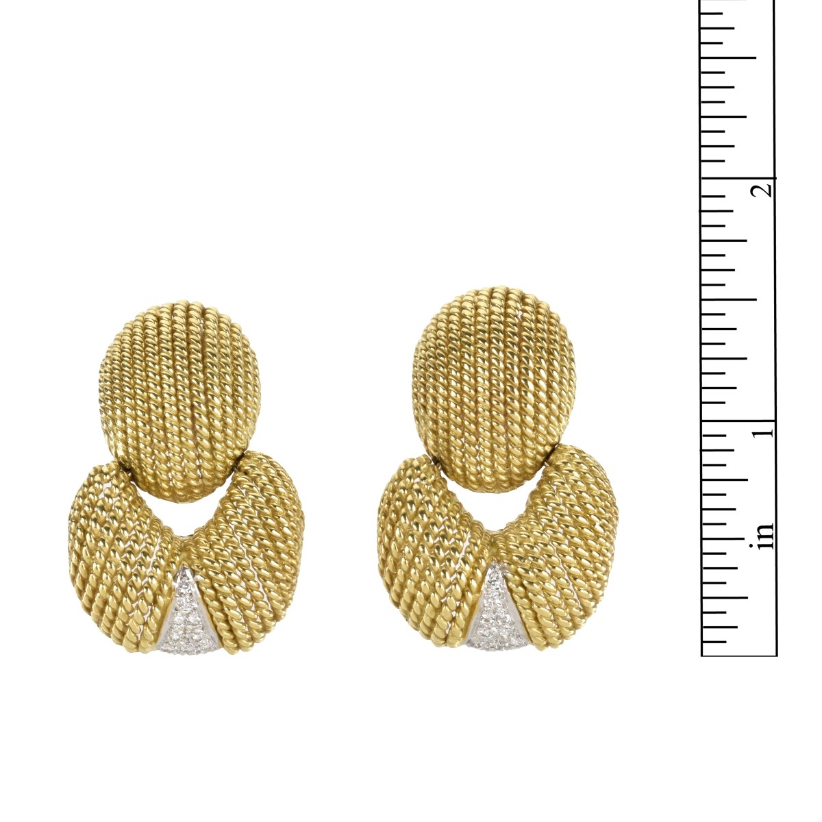 Diamond and 18K Earrings