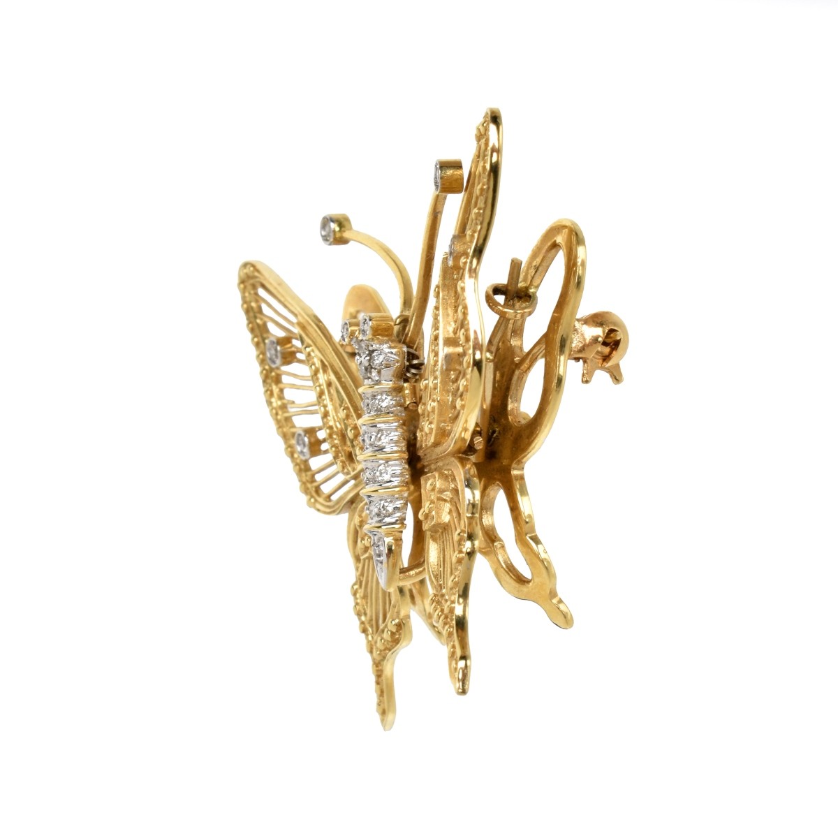 Diamond and 18K Brooch