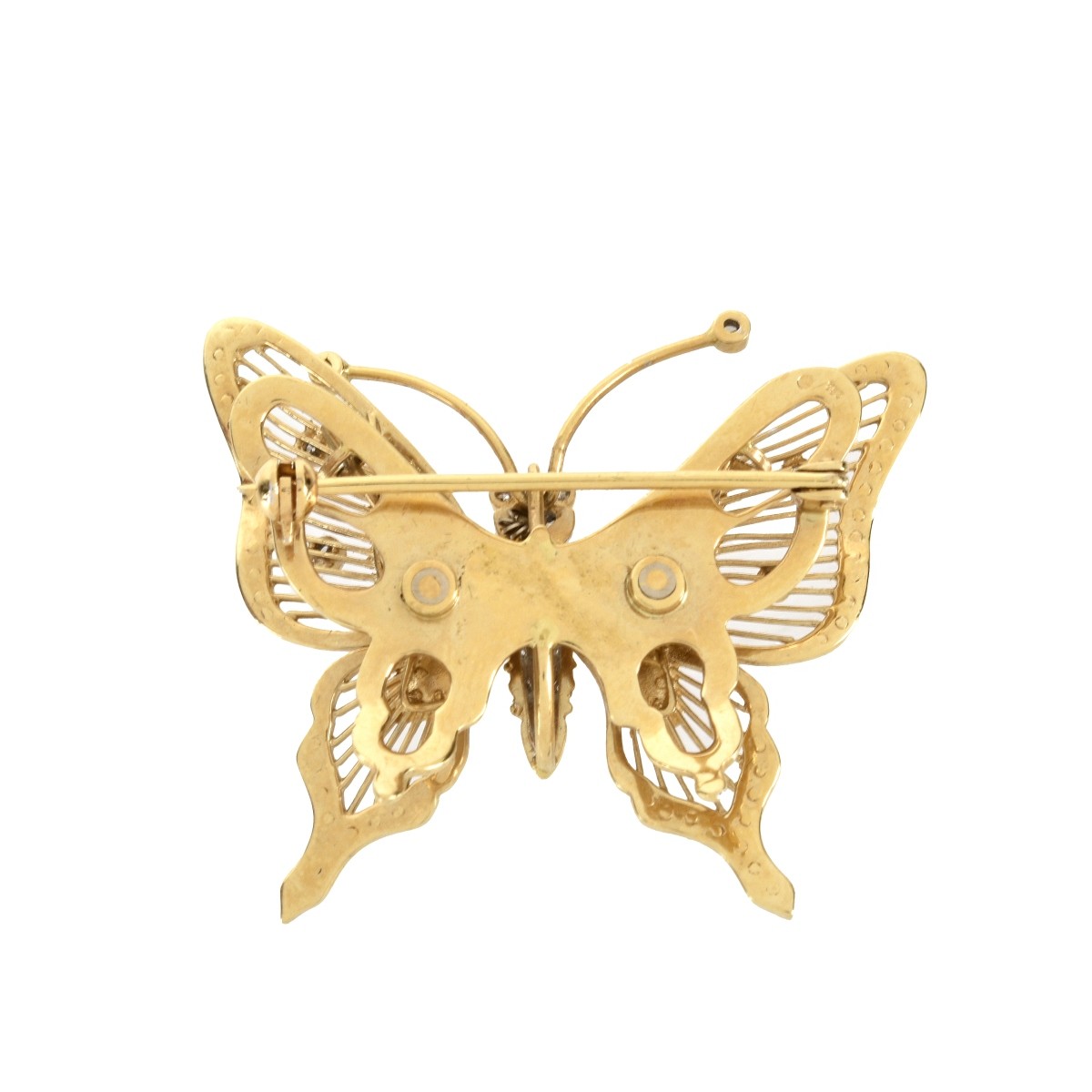 Diamond and 18K Brooch