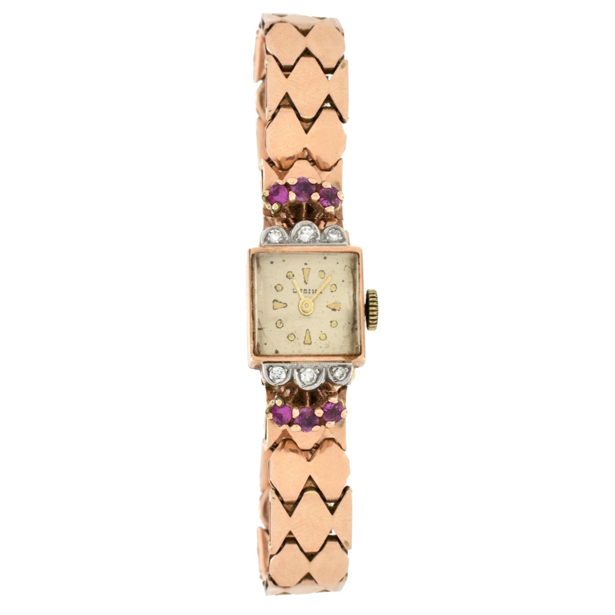 Fine 14K Ladies Rose Gold Wrist Watch