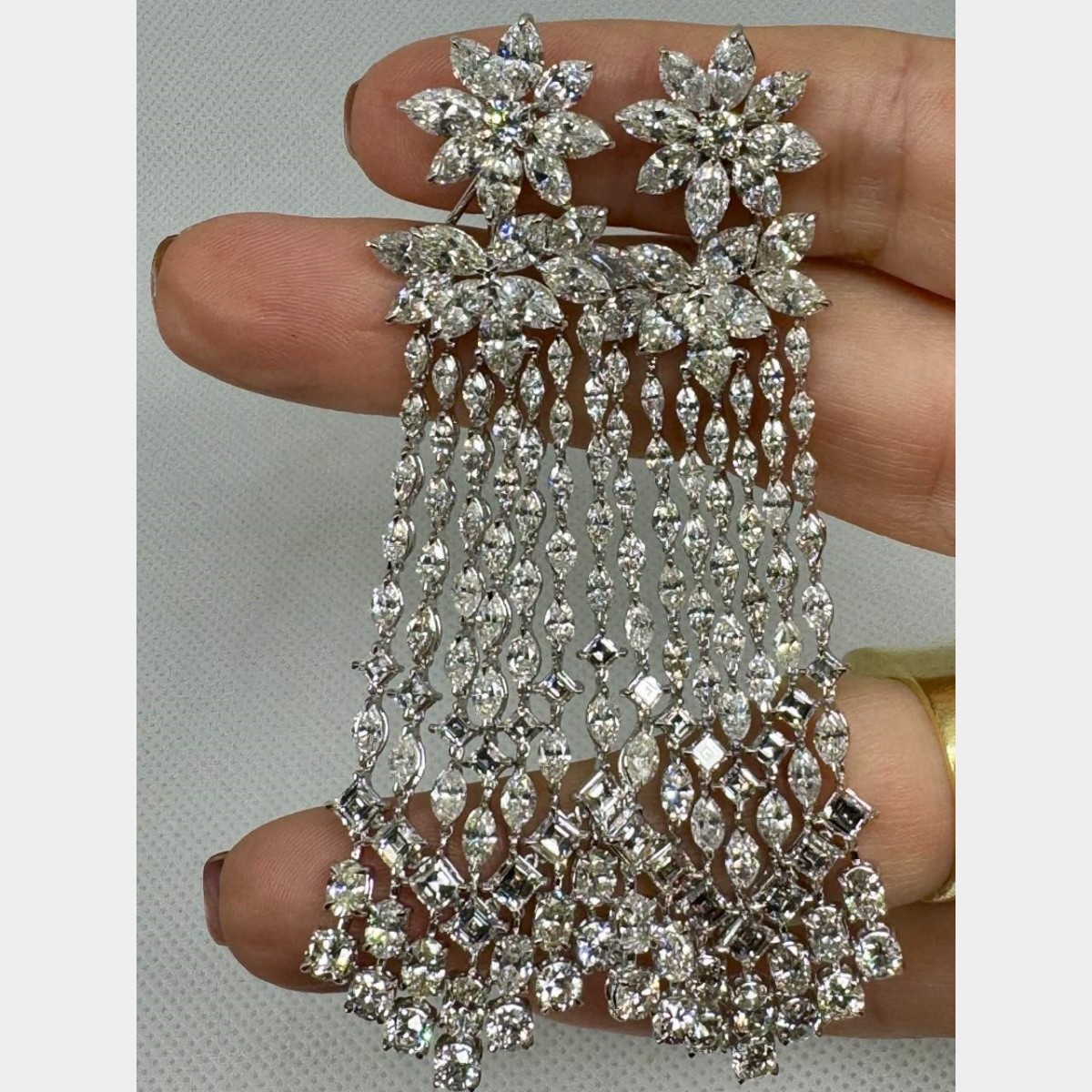 Diamond and Platinum Earrings