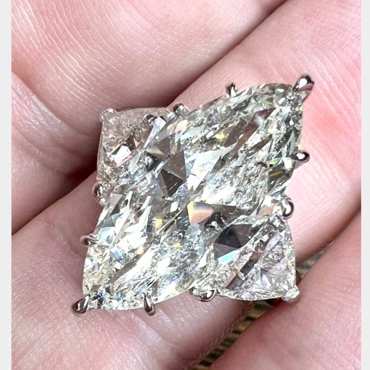 Diamond and Platinum Ring