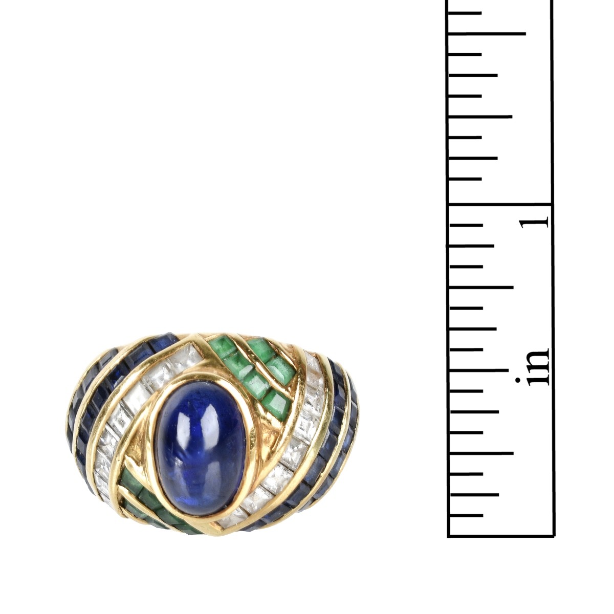 Gemstone and 18K Ring