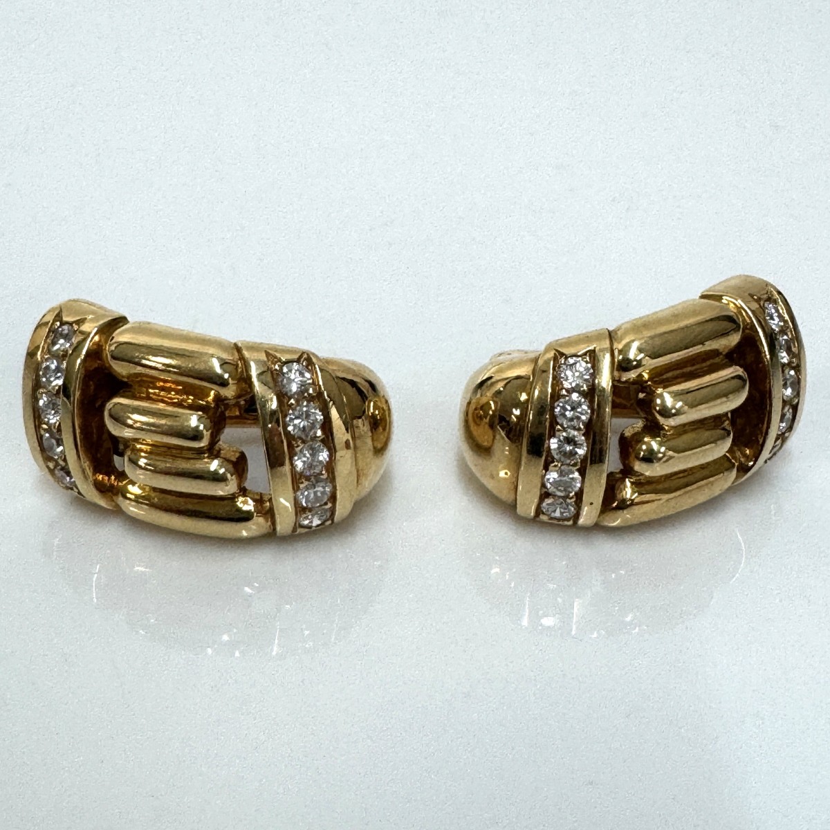 Diamond and 18K Earrings