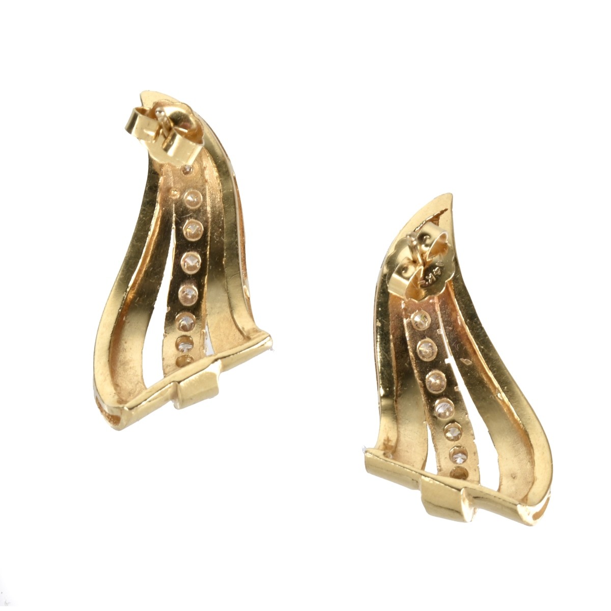 Diamond and 14K Earrings