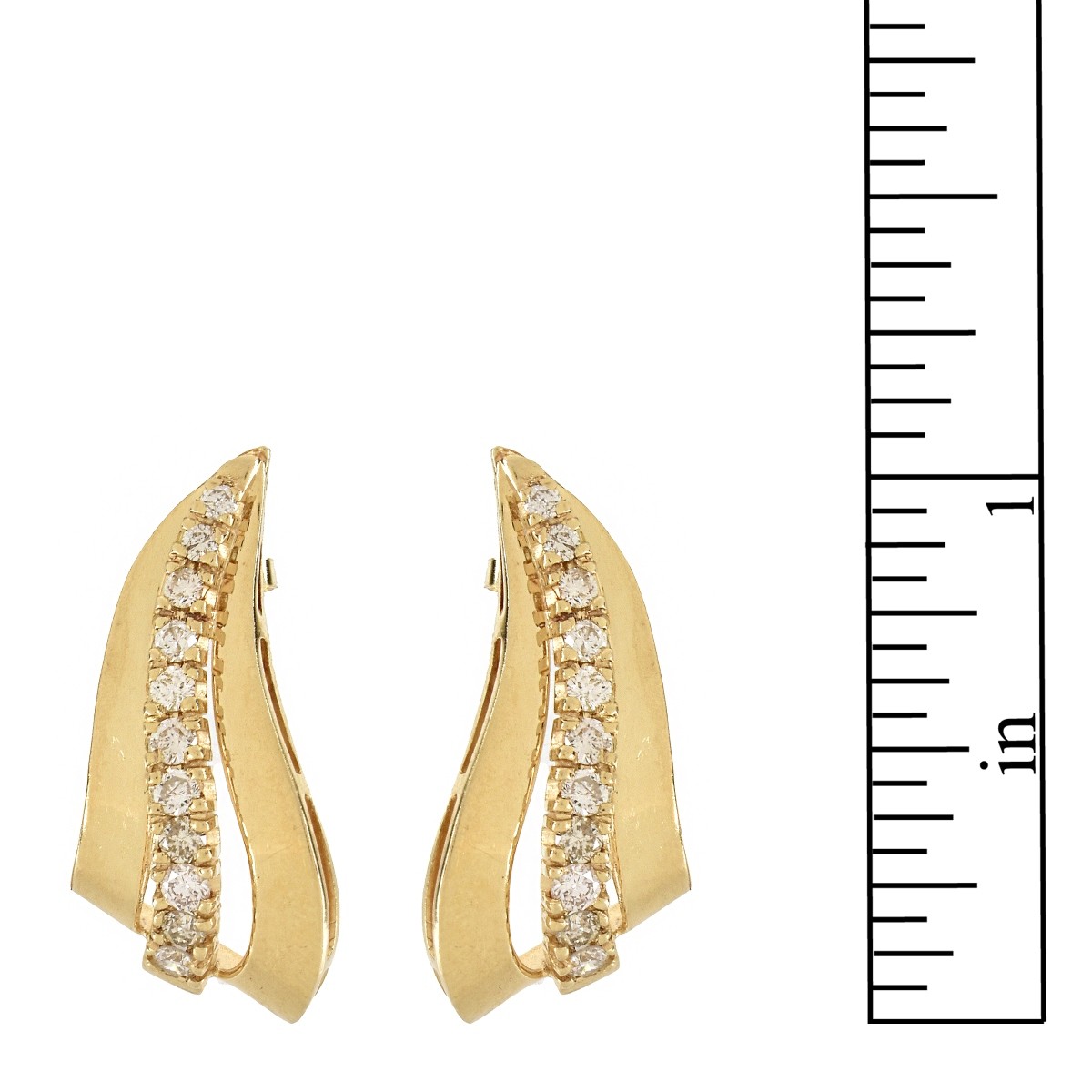 Diamond and 14K Earrings