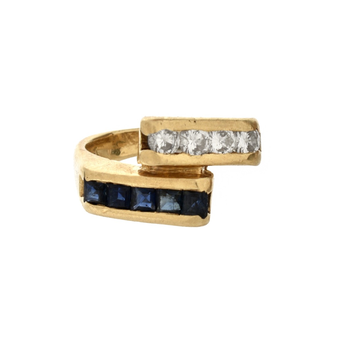 Diamond, Sapphire and 14K Ring