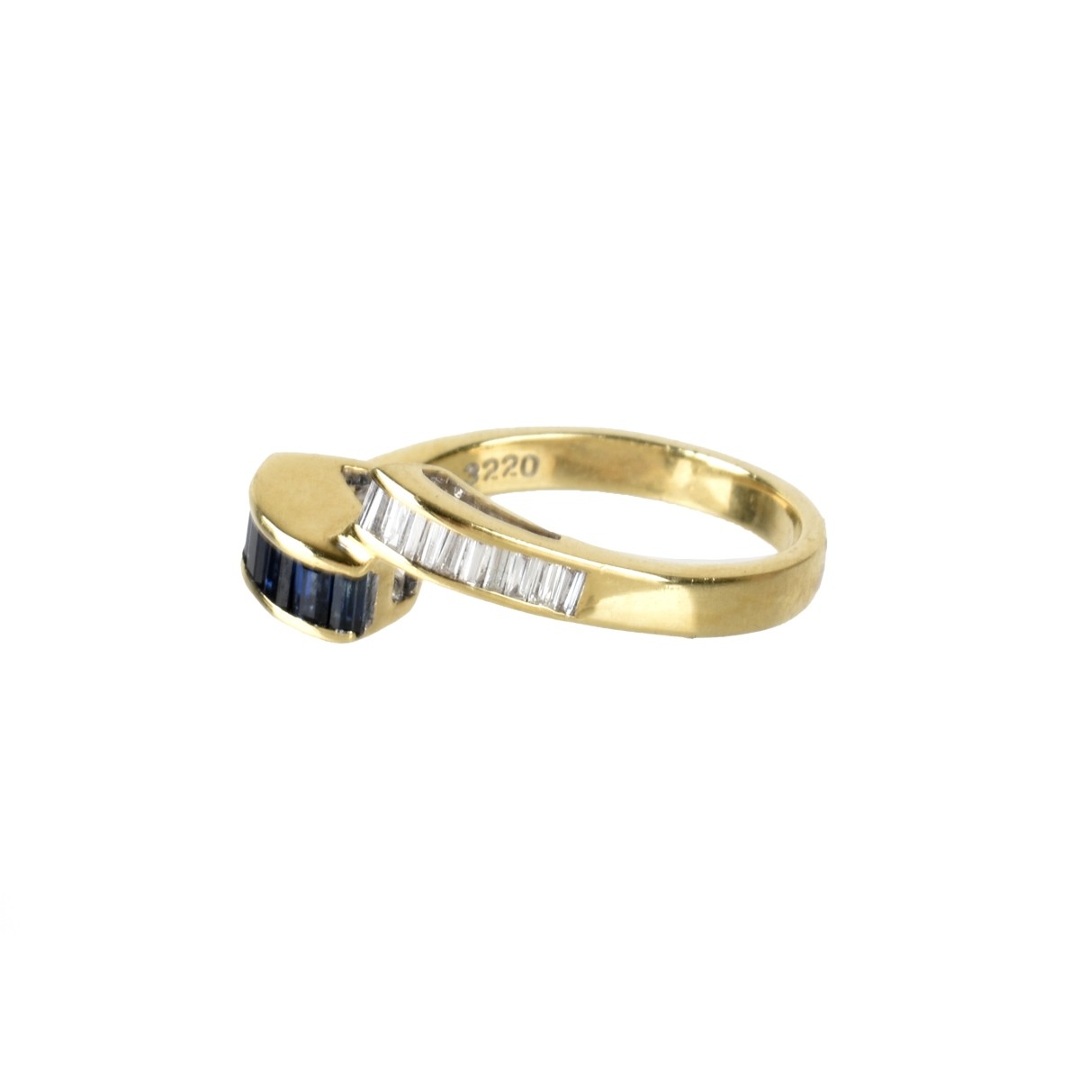 Diamond, Sapphire and 18K Ring