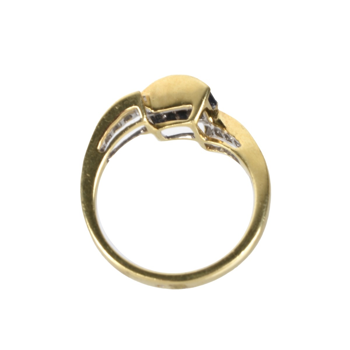 Diamond, Sapphire and 18K Ring