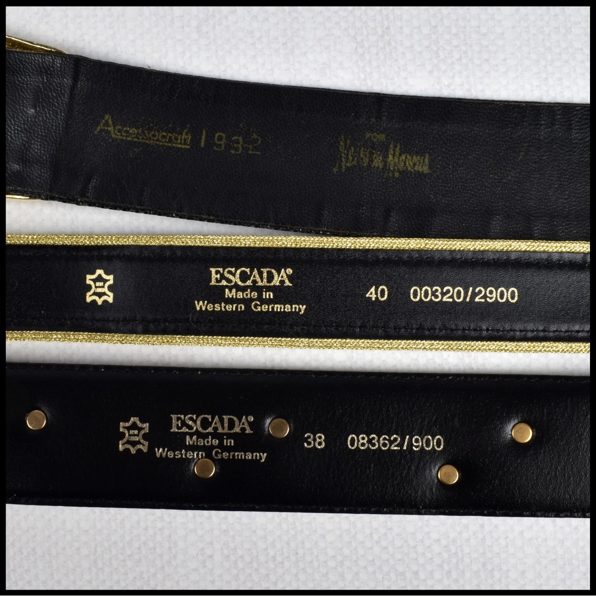 Four Designer Belts