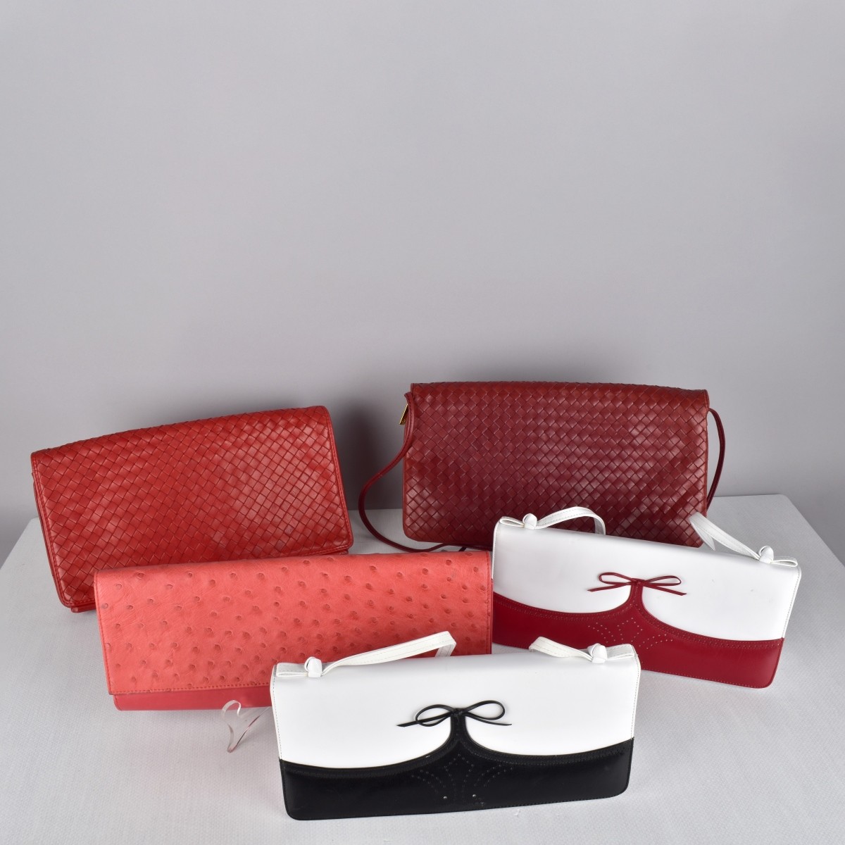 Five Designer Handbags Jourdan, Hugo, Weitzman