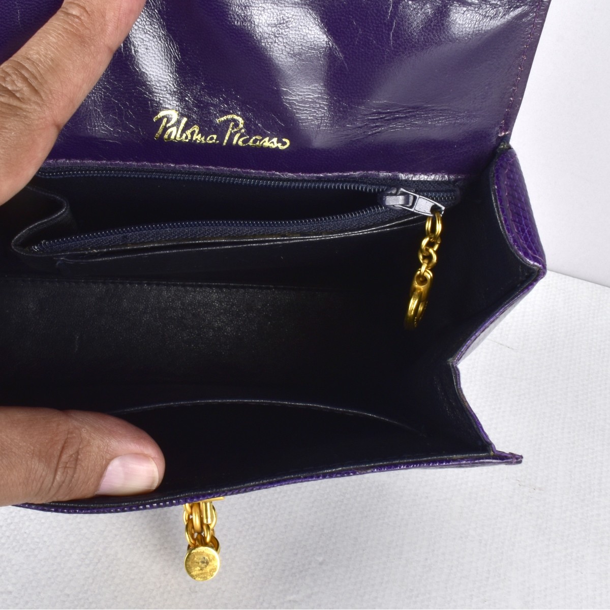 Paloma Picasso Purple Lizard Purse
