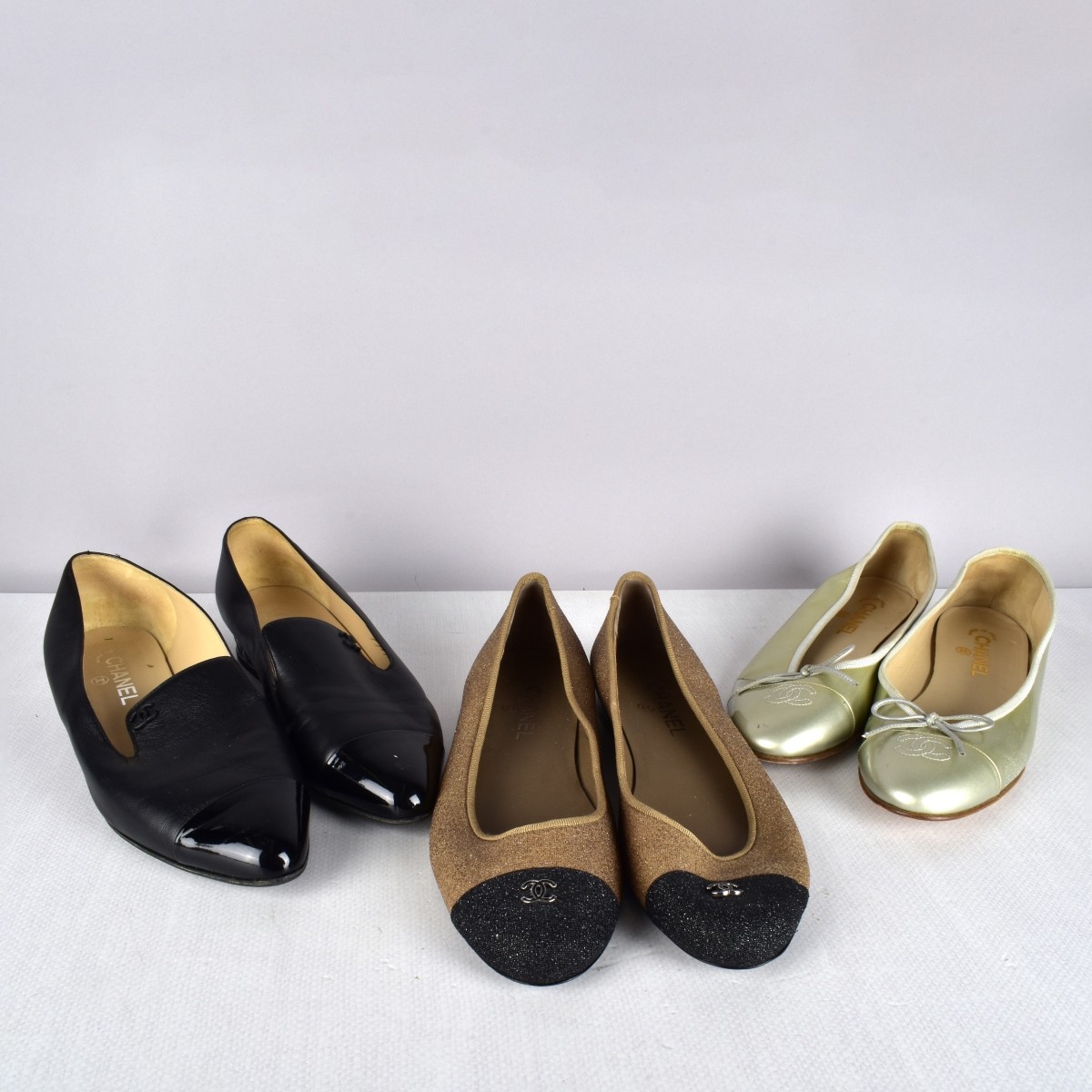 Three Pair Coco Chanel Flats