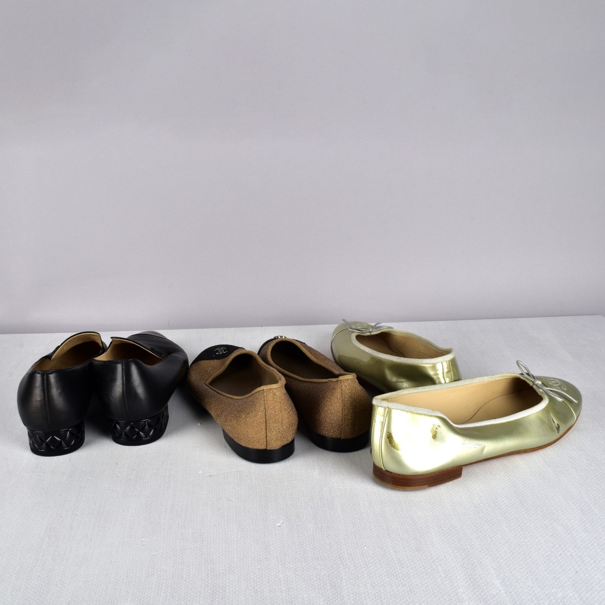 Three Pair Coco Chanel Flats