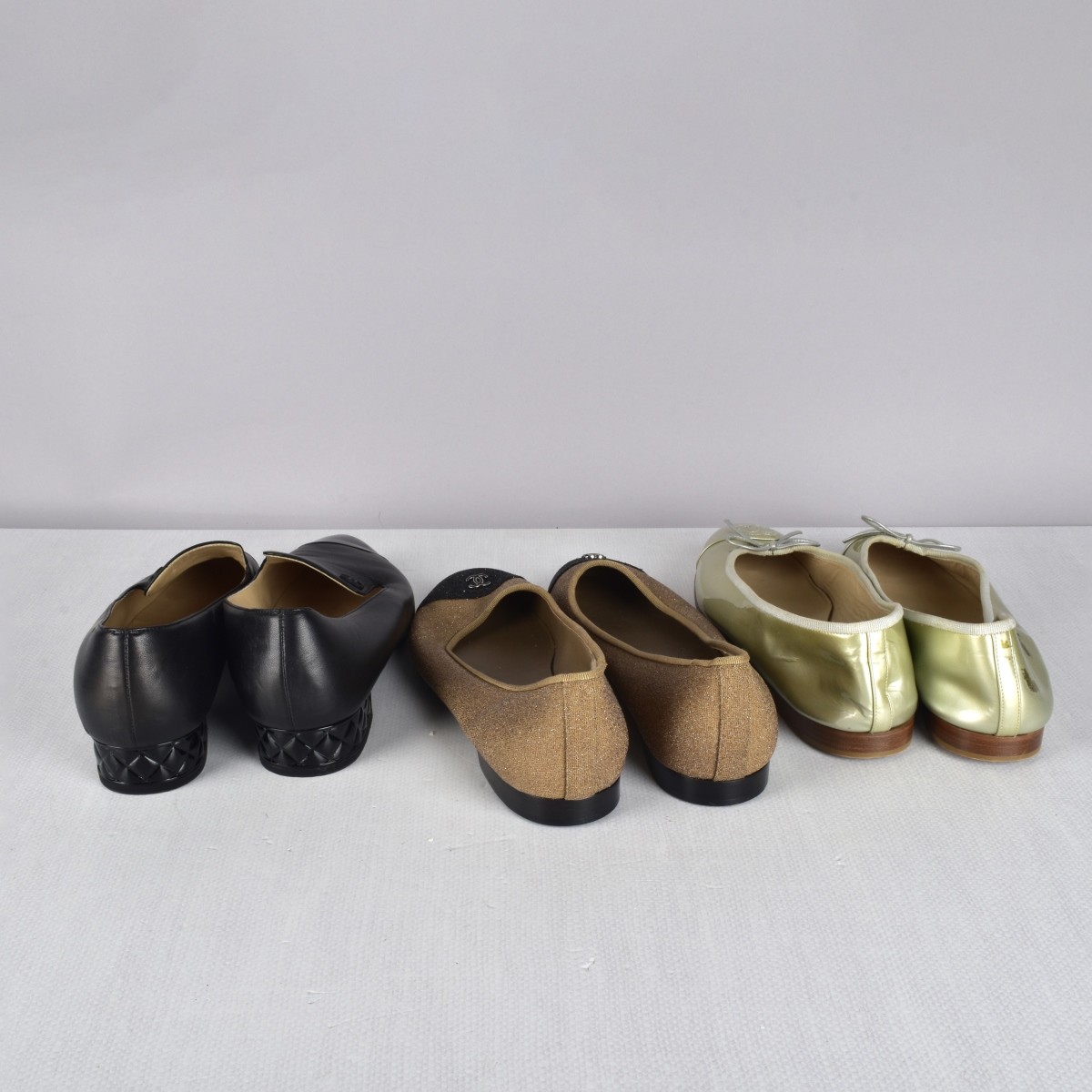 Three Pair Coco Chanel Flats