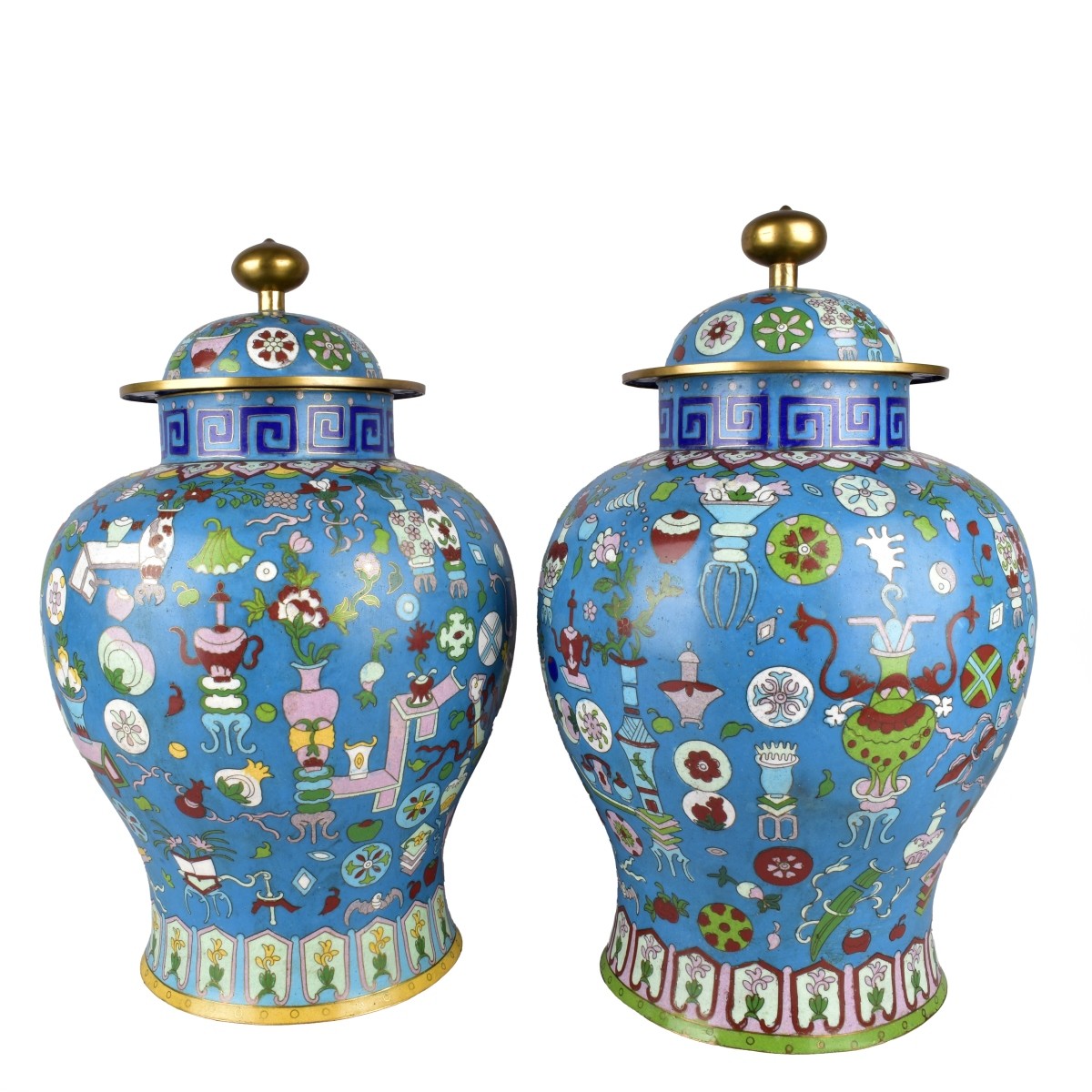 Chinese Cloisonne Ginger Jars