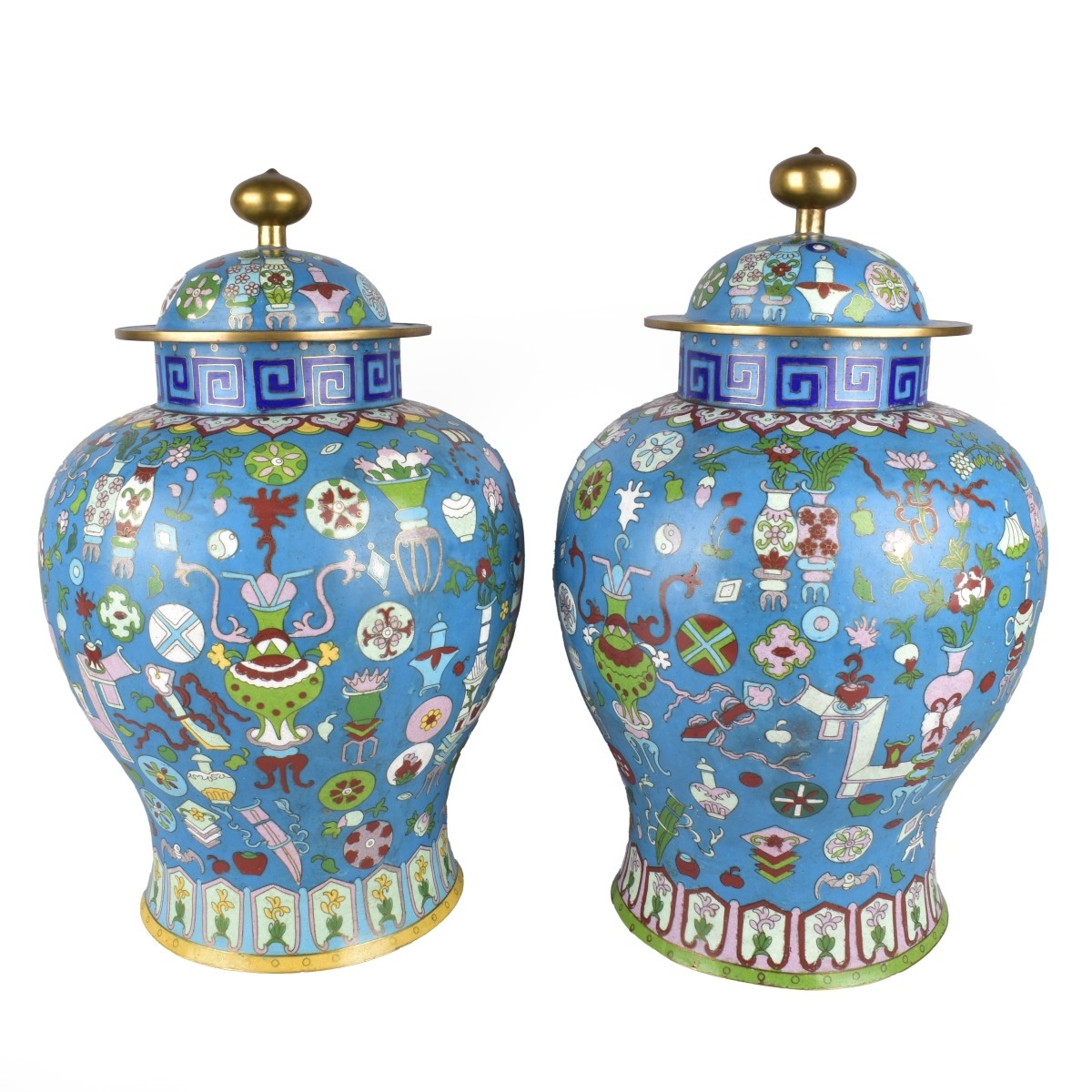 Chinese Cloisonne Ginger Jars