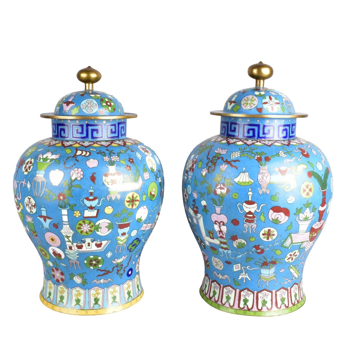 Chinese Cloisonne Ginger Jars