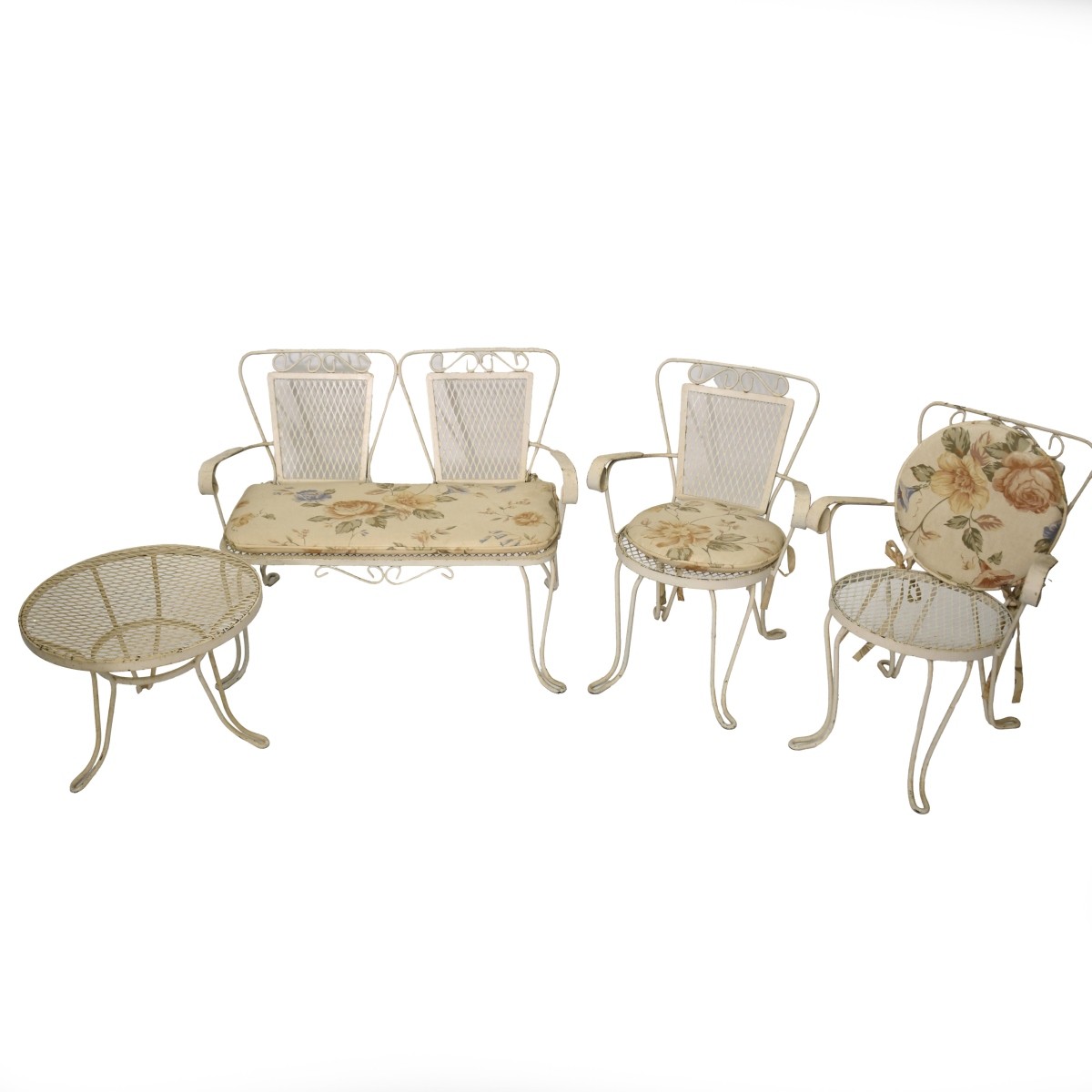 Vintage Childs Wrought Iron Patio Furniture