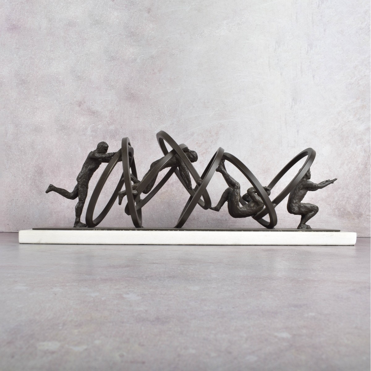 Figural Iron and Marble Tumbler