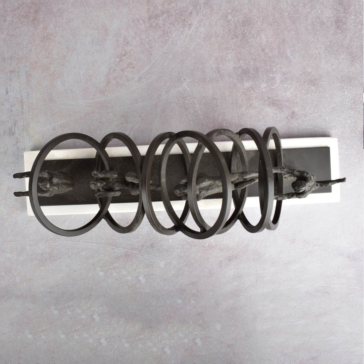 Figural Iron and Marble Tumbler