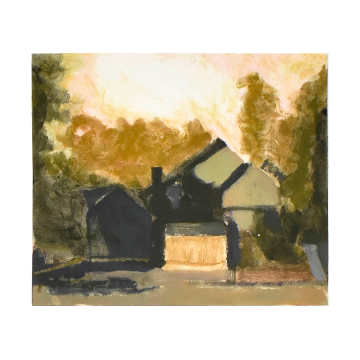 Farm House Lithograph