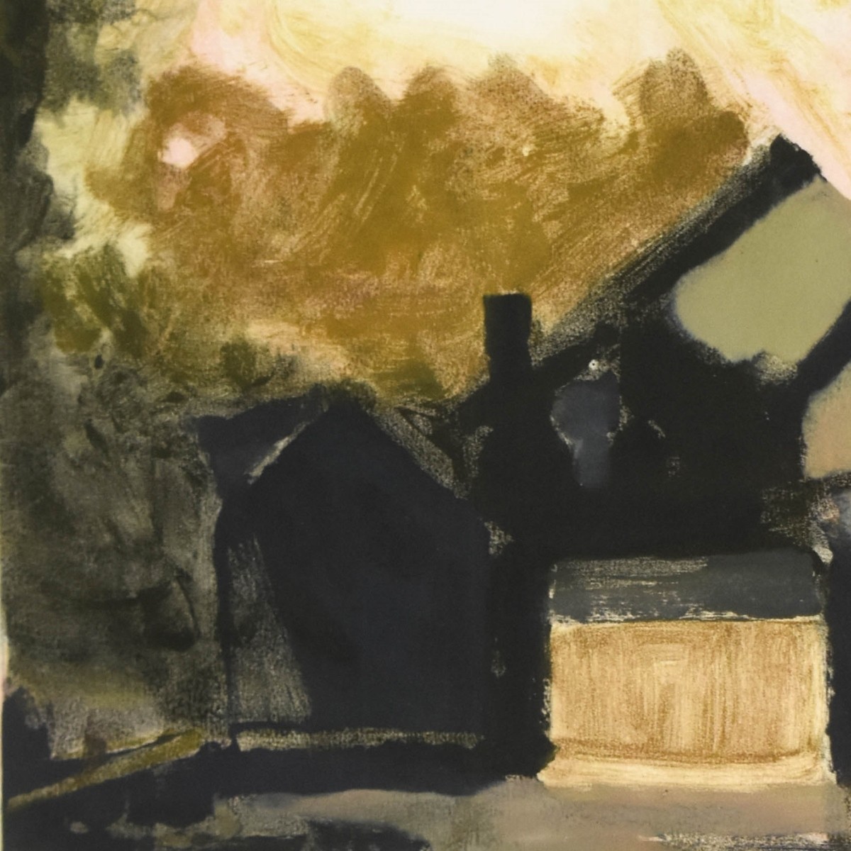 Farm House Lithograph