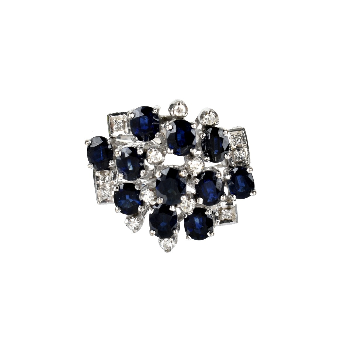 Sapphire, Diamond and 18K Ring