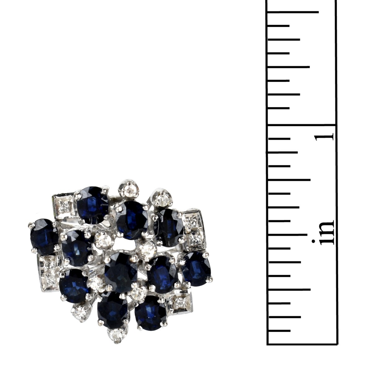 Sapphire, Diamond and 18K Ring