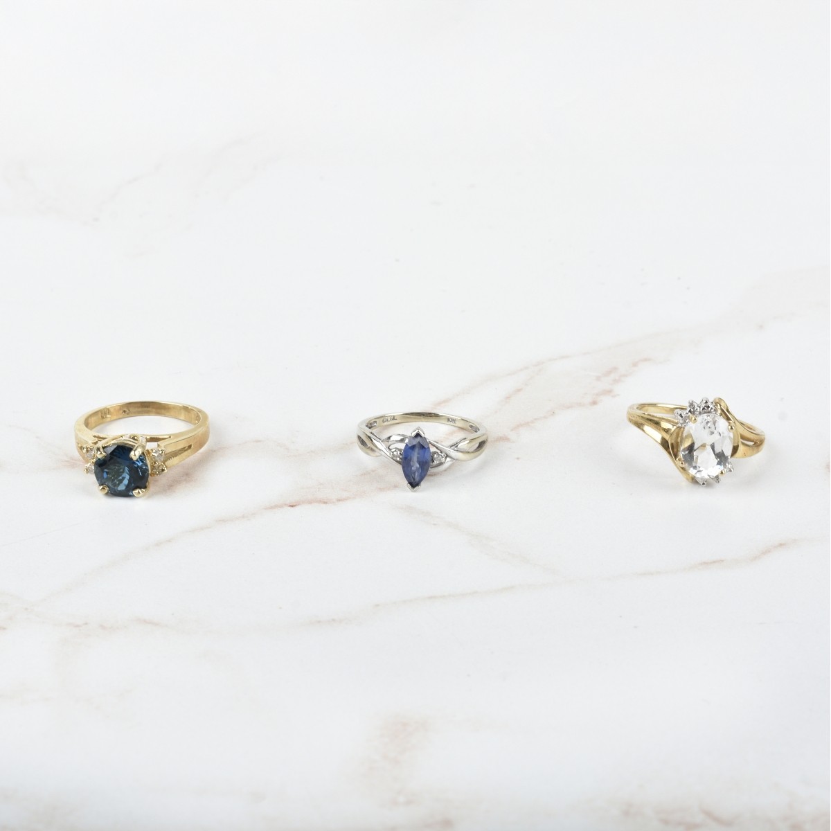 Gemstone and 10K Rings