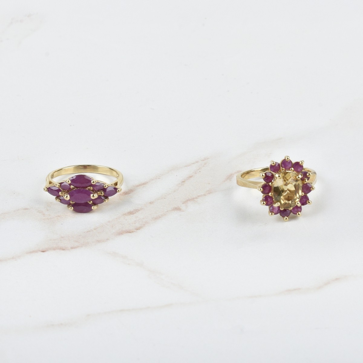 Gemstone and 10K Rings
