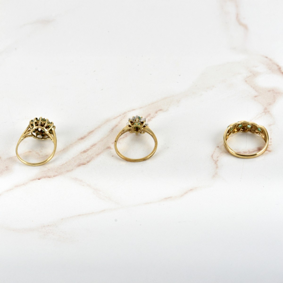 Emerald and 10K Rings