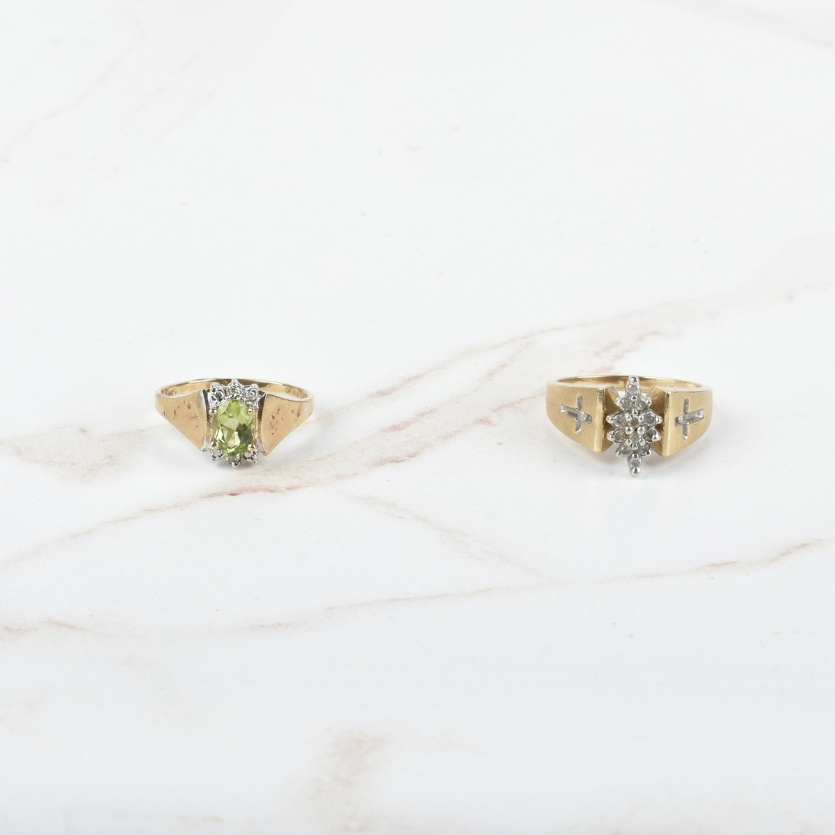 Gemstone and 10K Rings