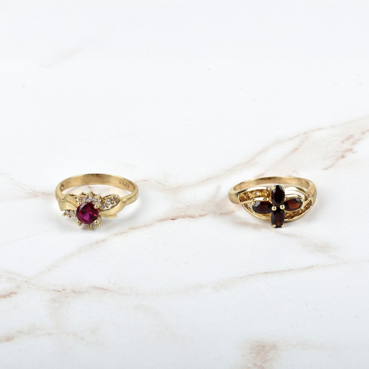 Gemstone and 10K Rings