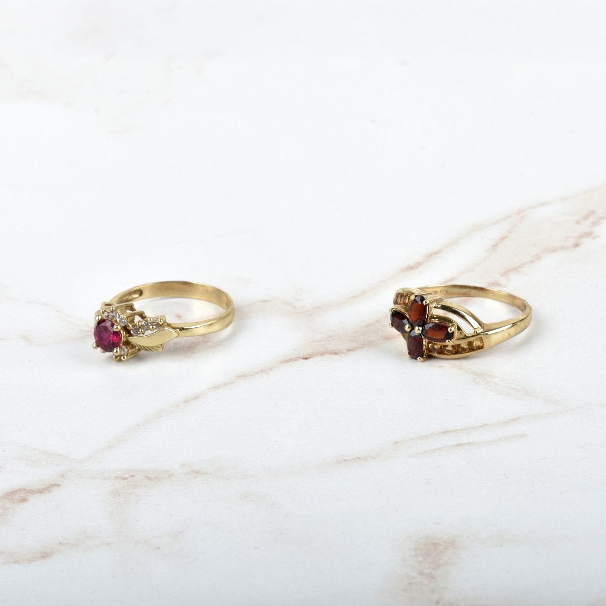 Gemstone and 10K Rings