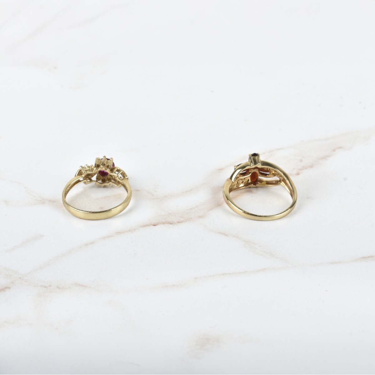 Gemstone and 10K Rings