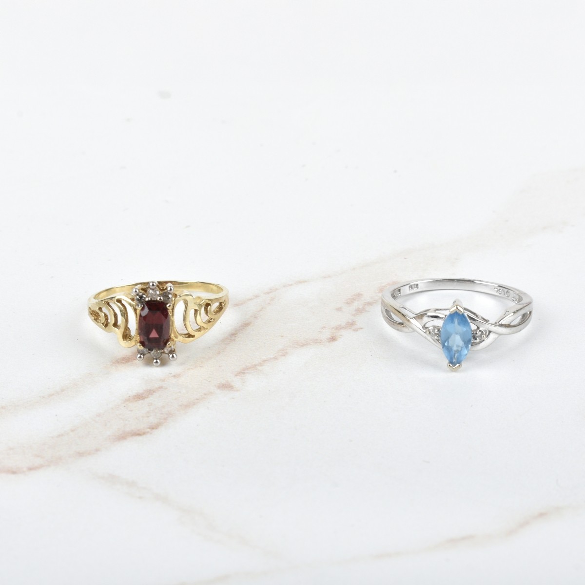 Gemstone and 10K Rings
