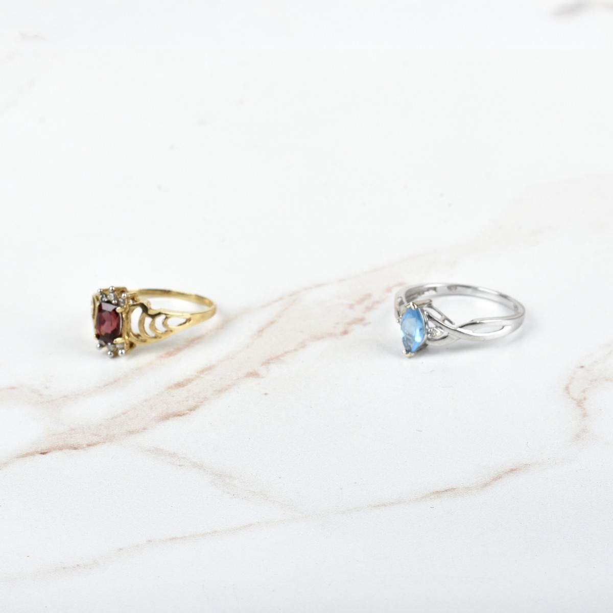 Gemstone and 10K Rings