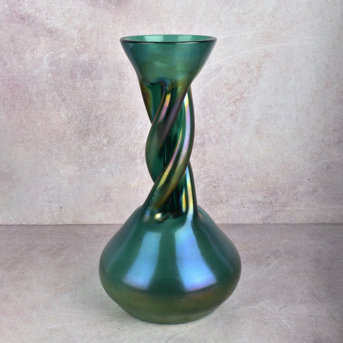 Emerald Green Hand Blown Vase