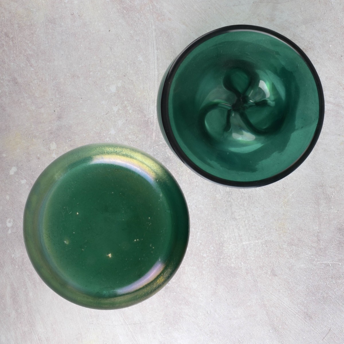 Emerald Green Hand Blown Vase