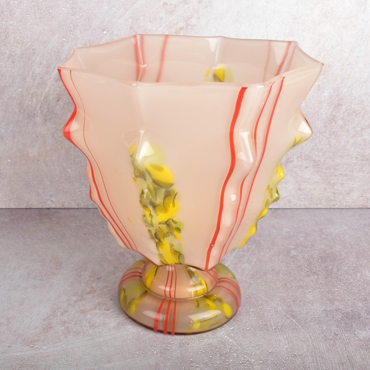 Art Deco Kralik Knuckle Glass Vase